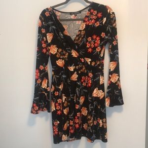 Long sleeve velvet tunic - M